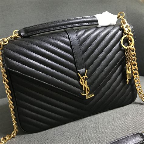 ysl black handbags|YSL black evening bag.